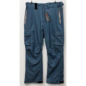 Moment Snowboarding Ski Classic Lined Cargo Pants Mens Size XXL Blue Vented New